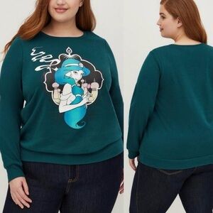 Torrid Teal Disney Princess Sweatshirt
